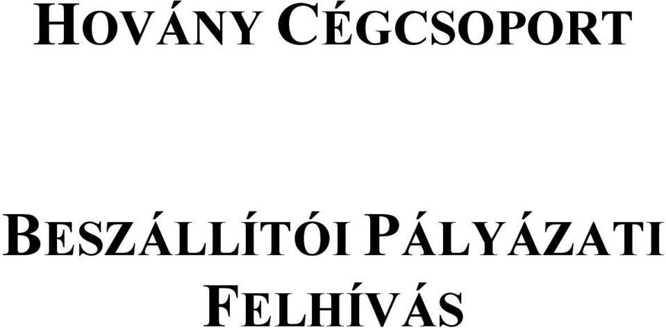 BESZÁLLÍTÓI