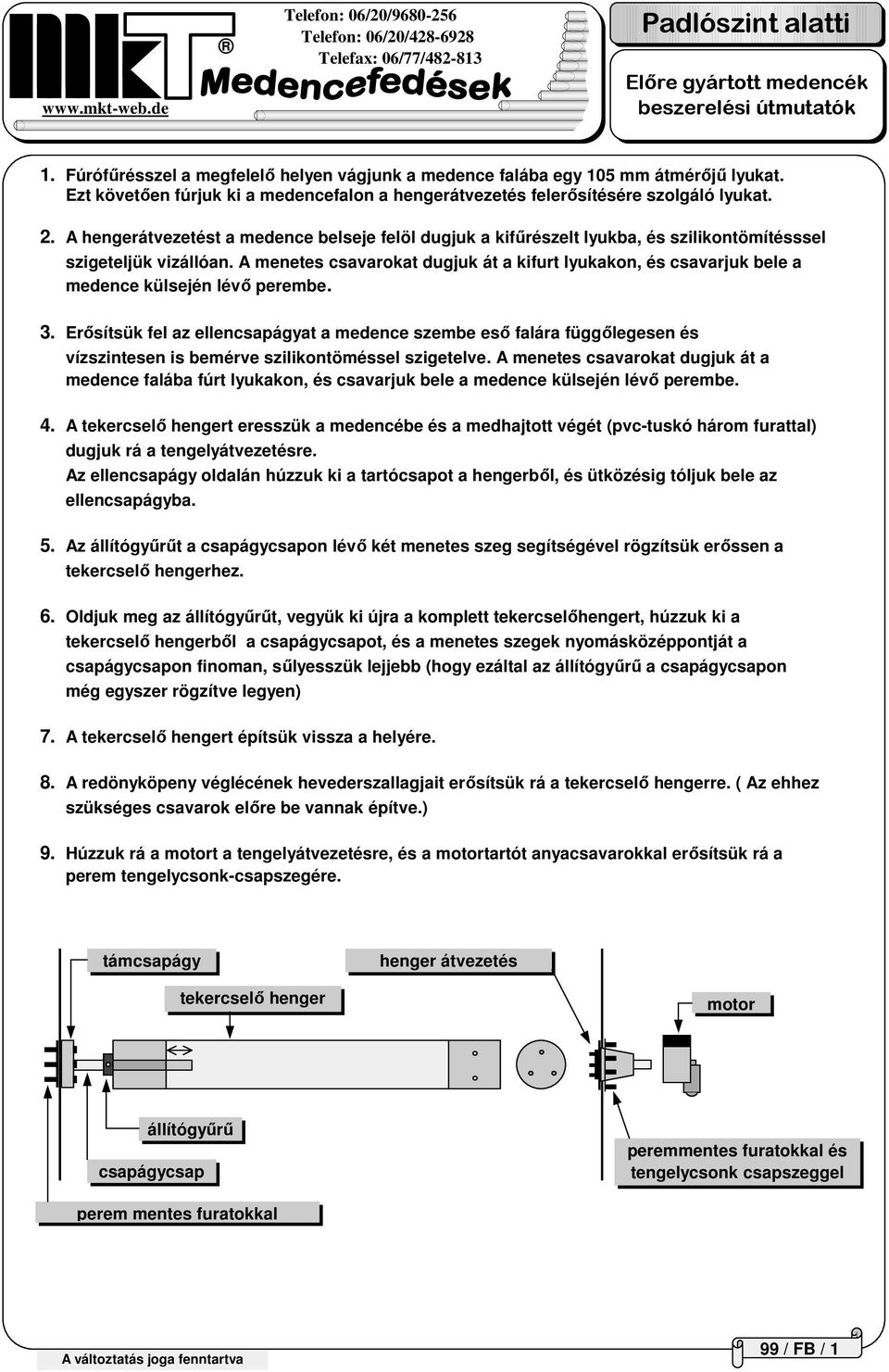 hengerátvezetést a medence belseje felöl dugjuk a kifőrészelt lyukba, és szilikontömítésssel szigeteljük vizállóan.