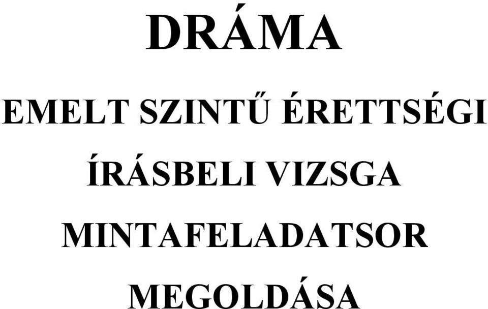 ÍRÁSBELI VIZSGA