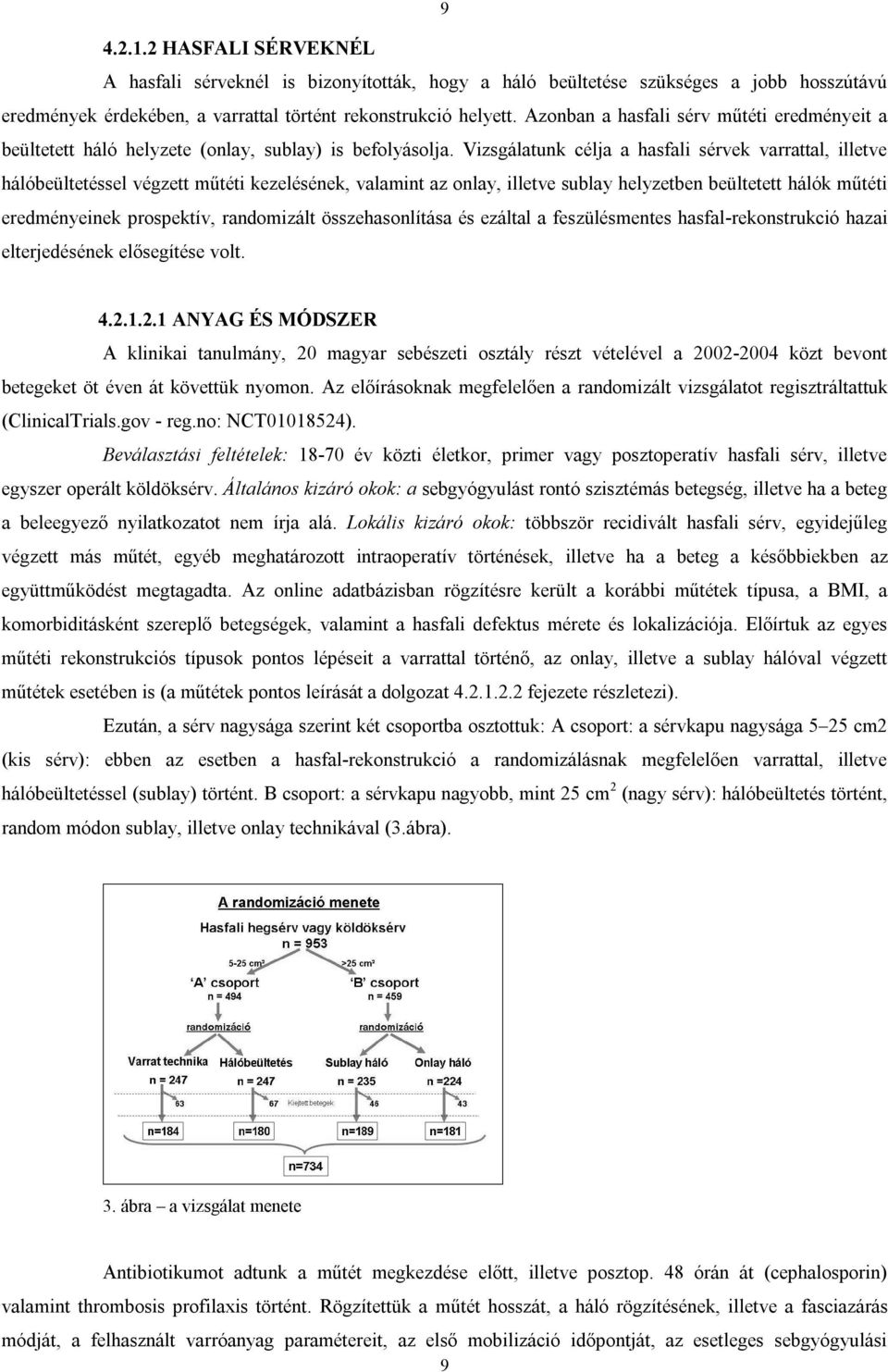 Vizsgálatunk célja a hasfali sérvek varrattal, illetve hálóbeültetéssel végzett műtéti kezelésének, valamint az onlay, illetve sublay helyzetben beültetett hálók műtéti eredményeinek prospektív,