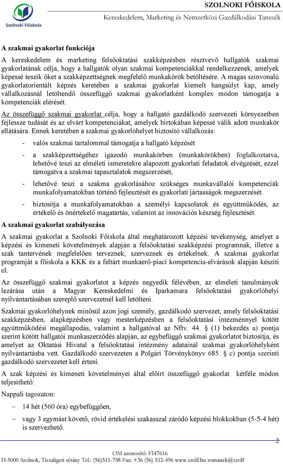 ÖSSZEFÜGGŐ SZAKMAI GYAKORLAT - PDF Free Download