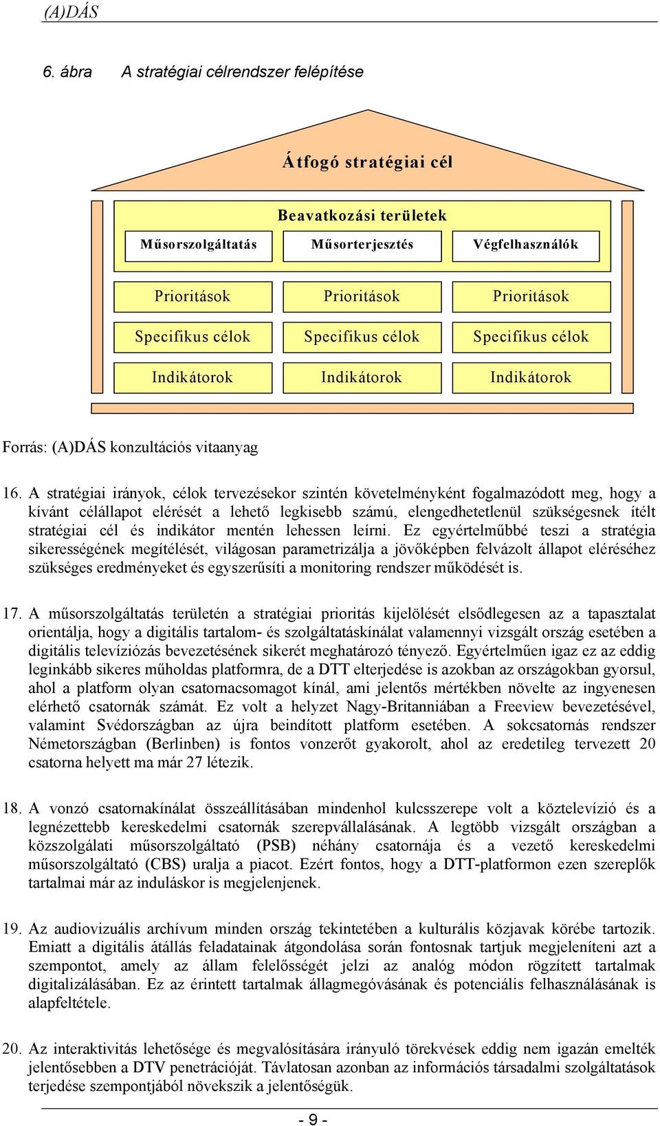 A stratégiai irányok, célok tervezésekor szintén követelményként fogalmazódott meg, hogy a kívánt célállapot elérését a lehető legkisebb számú, elengedhetetlenül szükségesnek ítélt stratégiai cél és