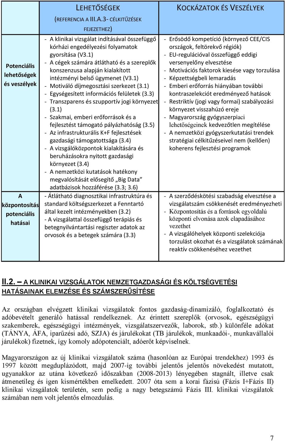 3) - Transzparens és szupportív jogi környezet (3.1) - Szakmai, emberi erőforrások és a fejlesztést támogató pályázhatóság (3.5) - Az infrastrukturális K+F fejlesztések gazdasági támogatottsága (3.