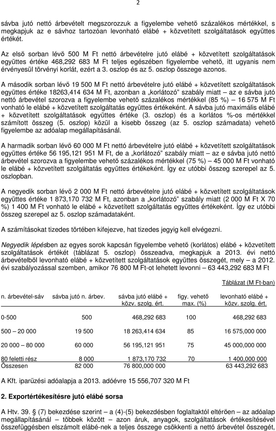 ezért a 3. oszlop és az 5. oszlop összege azonos.