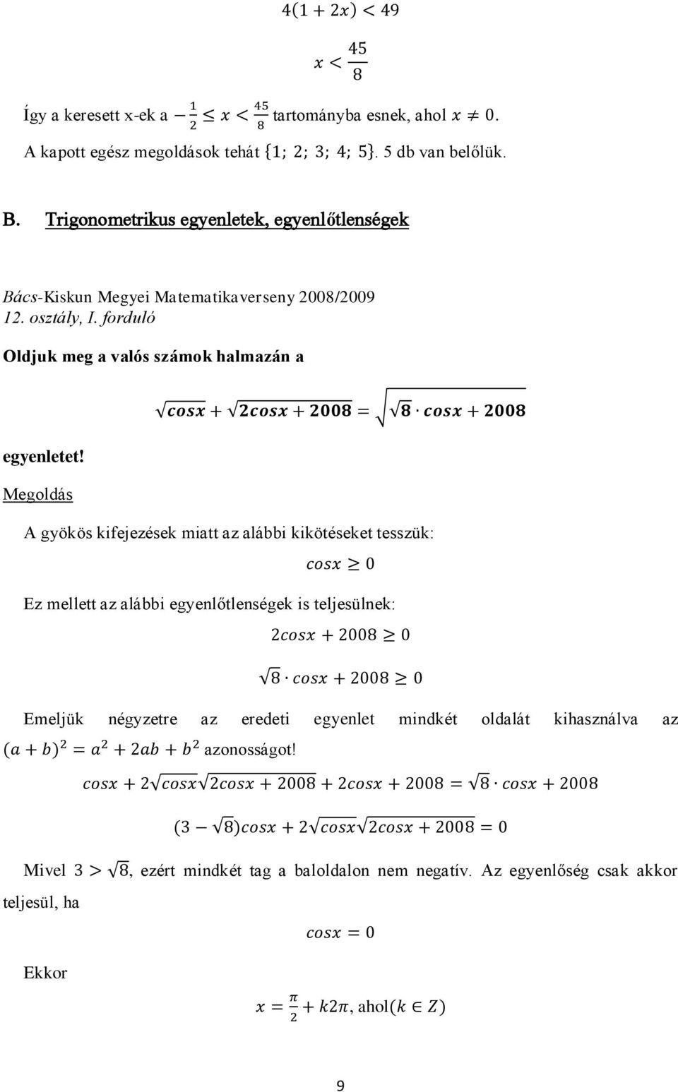 Versenyfeladatok. Bács-Kiskun Megyei Matematikaverseny és KÖMAL feladatok  megoldása, elemzése. Készítette: Perity Dóra Témavezető: Somfai Zsuzsa -  PDF Ingyenes letöltés