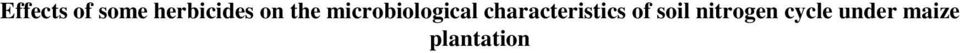 characteristics of soil