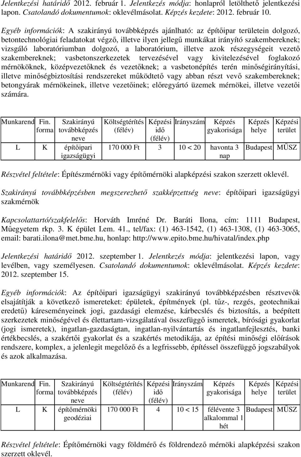 laboratórium, illetve azok részegységeit vezető szakembereknek; vasbetonszerkezetek tervezésével vagy kivitelezésével foglakozó mérnököknek, középvezetőknek és vezetőknek; a vasbetonépítés terén