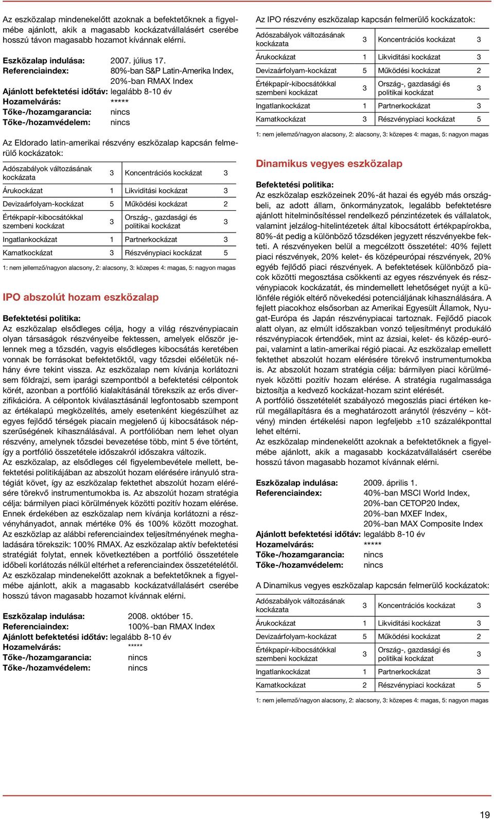 Koncentrációs kockázat Árukockázat 1 Likviditási kockázat Devizaárfolyam-kockázat 5 Működési kockázat Ingatlankockázat 1 Partnerkockázat Kamatkockázat Részvénypiaci kockázat 5 1: nem jellemző/nagyon