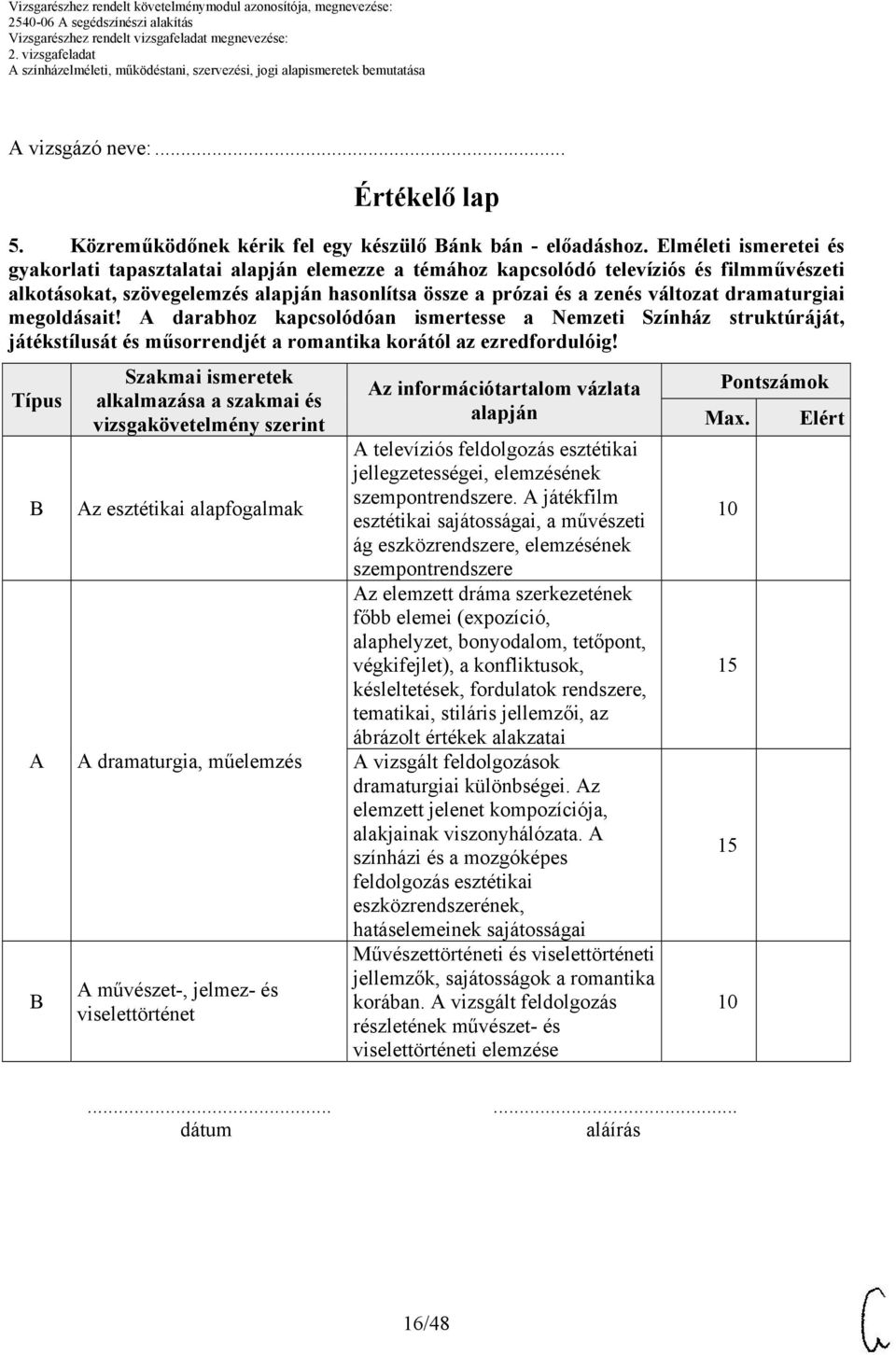 dramaturgiai megoldásait! A darabhoz kapcsolódóan ismertesse a Nemzeti Színház struktúráját, játékstílusát és műsorrendjét a romantika korától az ezredfordulóig!
