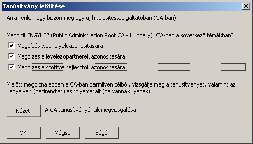 13. Ebben az ablakban pipálja ki a mind a három opciót.