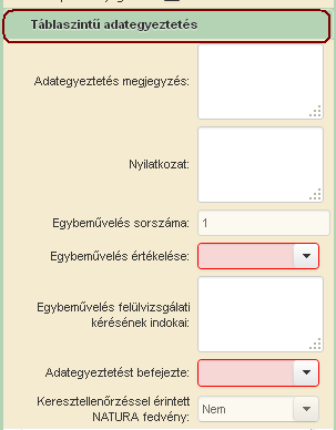 Adategyeztetés sajátosságai EMVA AKG-val érintett ügyfelek esetében: EMVA AKG igénylést is tartalmazó táblák esetén az alapkérelem során megismert rajzolási