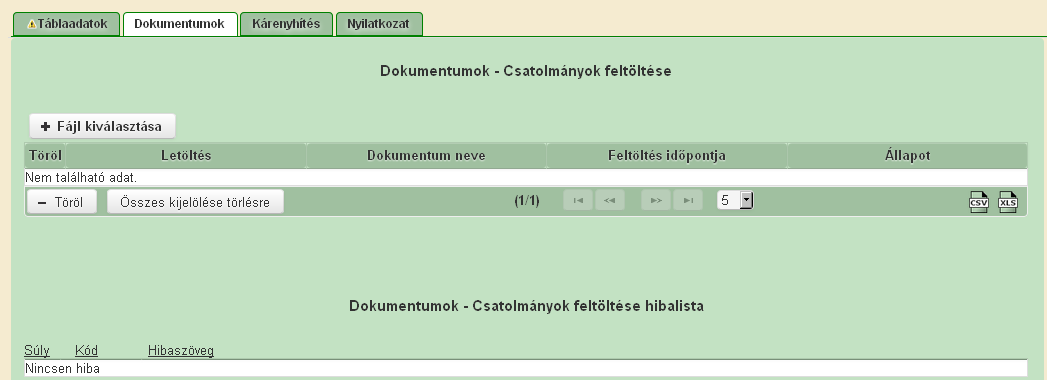 5 Az Előzetes ellenőrzés kérelem (W0169) kitöltése 5.