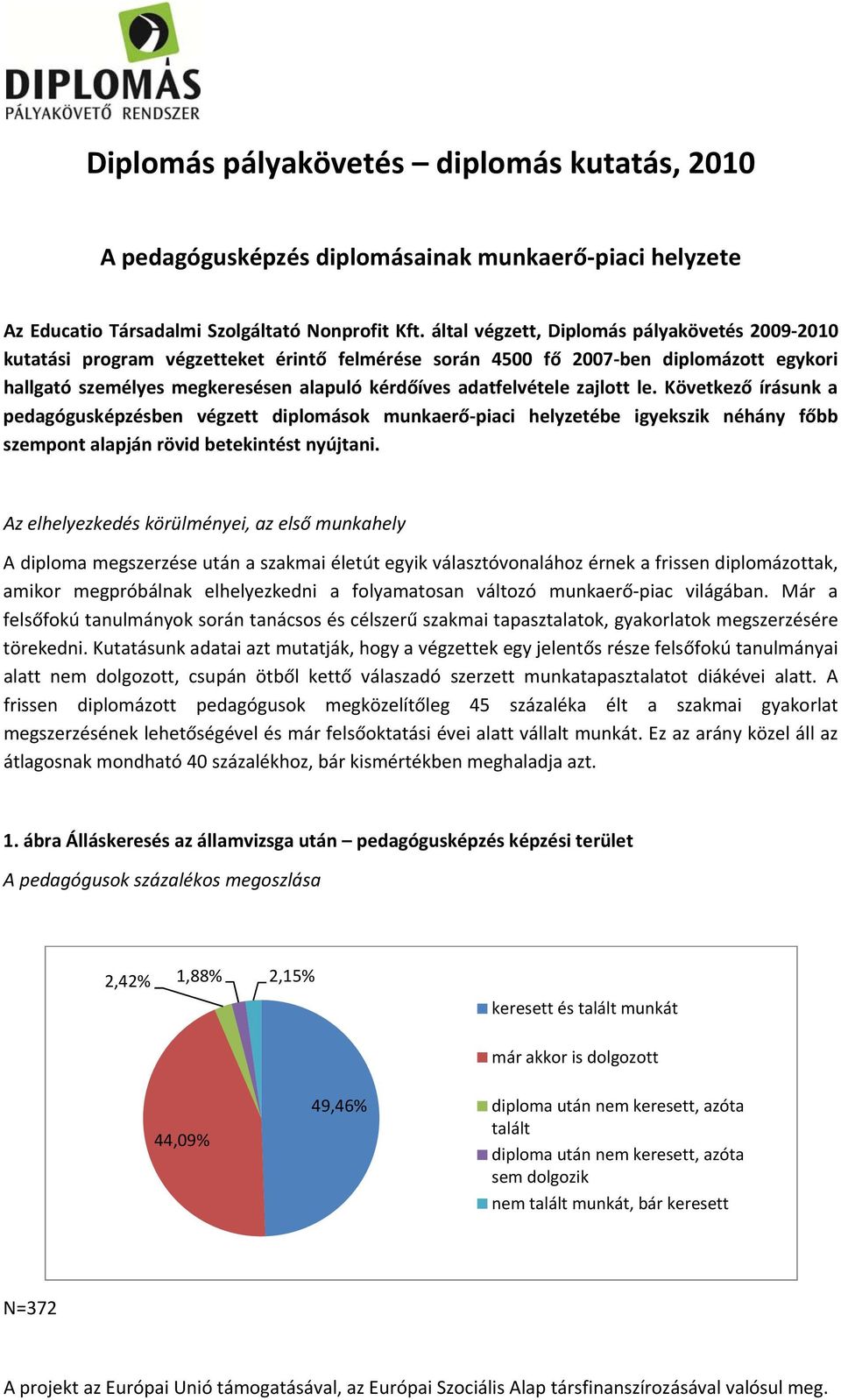 zajlott le. Következő írásunk a pedagógusképzésben végzett diplomások munkaerő piaci helyzetébe igyekszik néhány főbb szempont alapján rövid betekintést nyújtani.