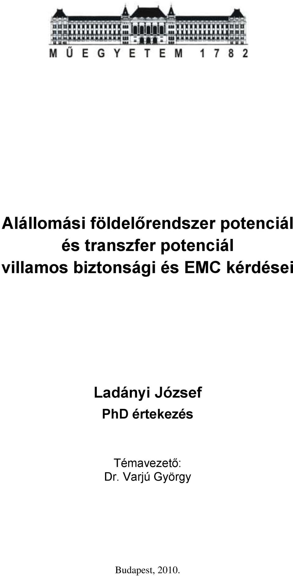 Ladányi József PhD értekezés