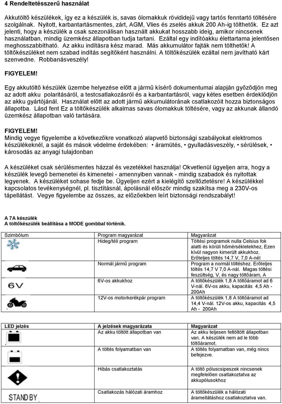 Ez azt jelenti, hogy a készülék a csak szezonálisan használt akkukat hosszabb ideig, amikor nincsenek használatban, mindig üzemkész állapotban tudja tartani.