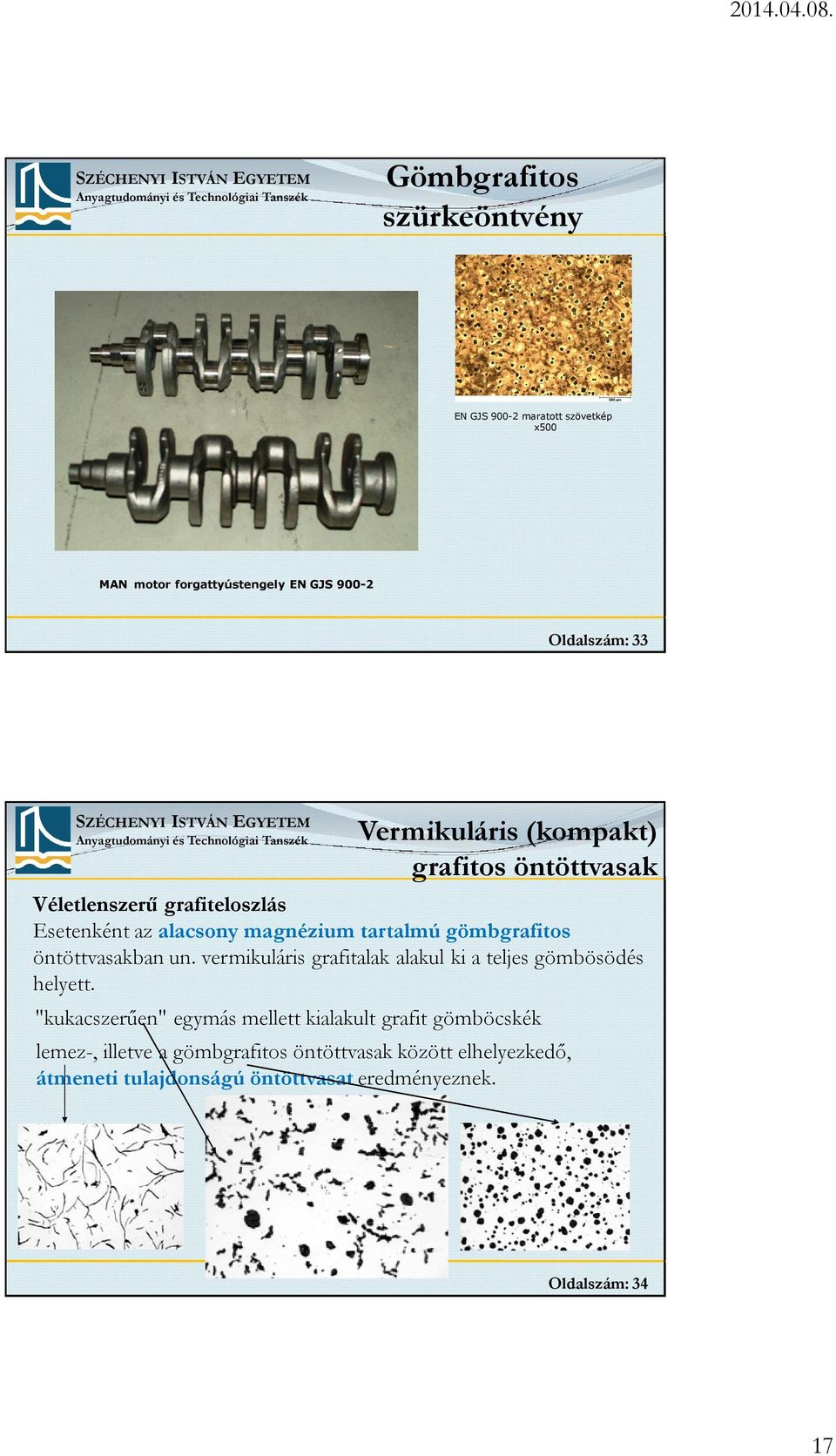 Öntöttvasak SZÉCHENYI ISTVÁN EGYETEM Anyagismereti és Járműgyártási  Tanszék. i.e : legrégibb öntött ékszereket és nyílhegyeket - PDF Free  Download