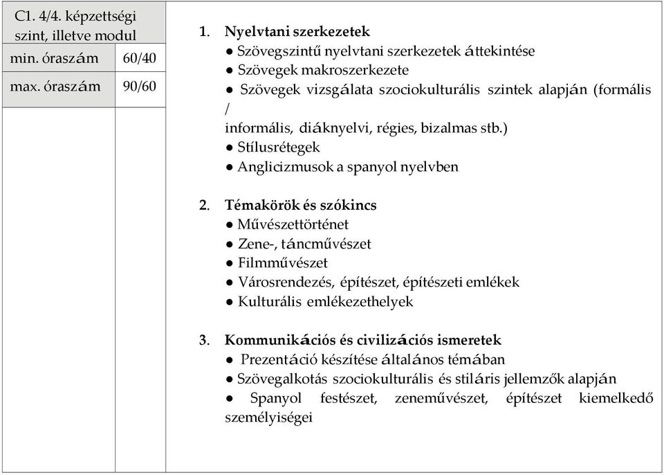 szintek alapján (formális / informális, diáknyelvi, régies, bizalmas stb.