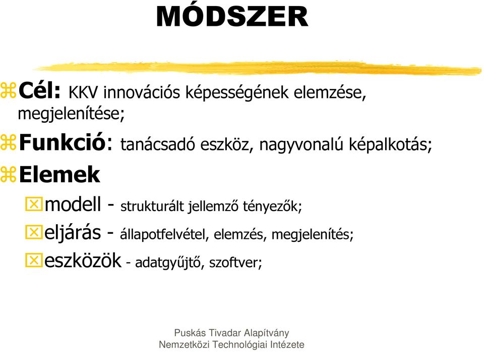 képalkotás; Elemek modell - strukturált jellemző tényezők;