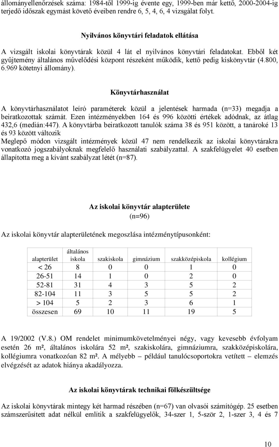 Ebből két gyűjtemény általános művelődési központ részeként működik, kettő pedig kiskönyvtár (4.800, 6.969 kötetnyi állomány).