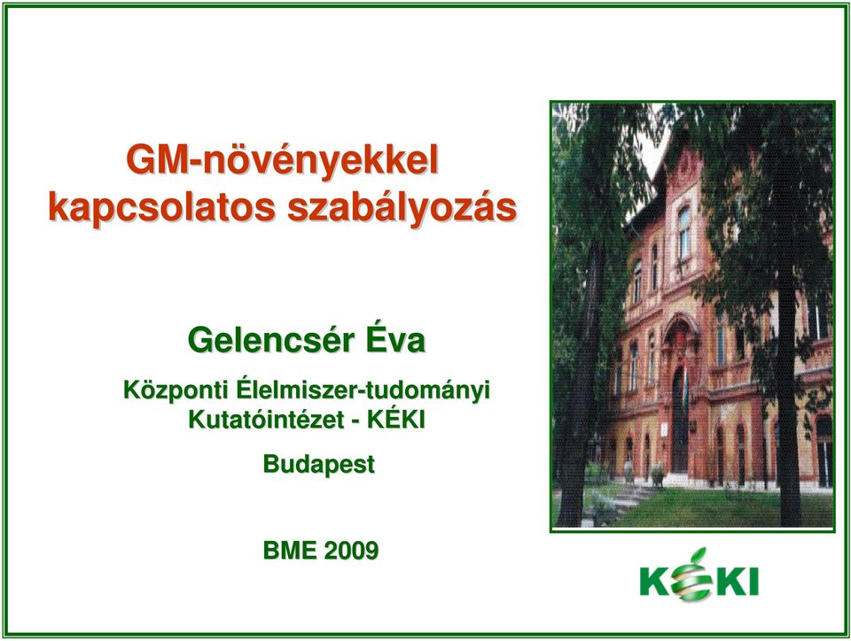 Központi Élelmiszer-tudományi