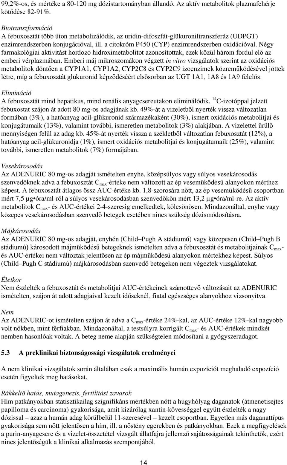 Négy farmakológiai aktivitást hordozó hidroximetabolitot azonosítottak, ezek közül három fordul elő az emberi vérplazmában.