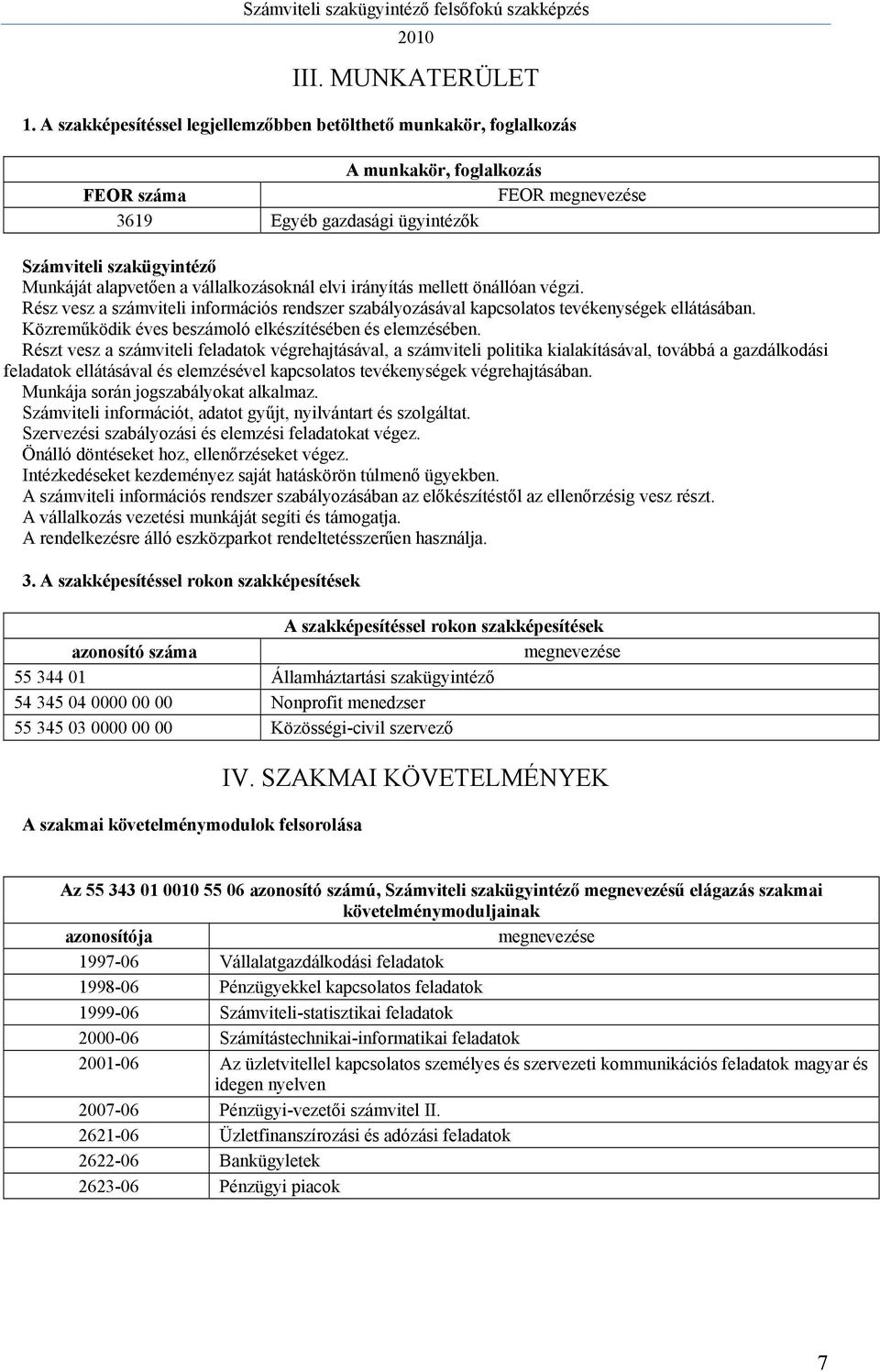 vállalkozásoknál elvi irányítás mellett önállóan végzi. Rész vesz a számviteli információs rendszer szabályozásával kapcsolatos tevékenységek ellátásában.