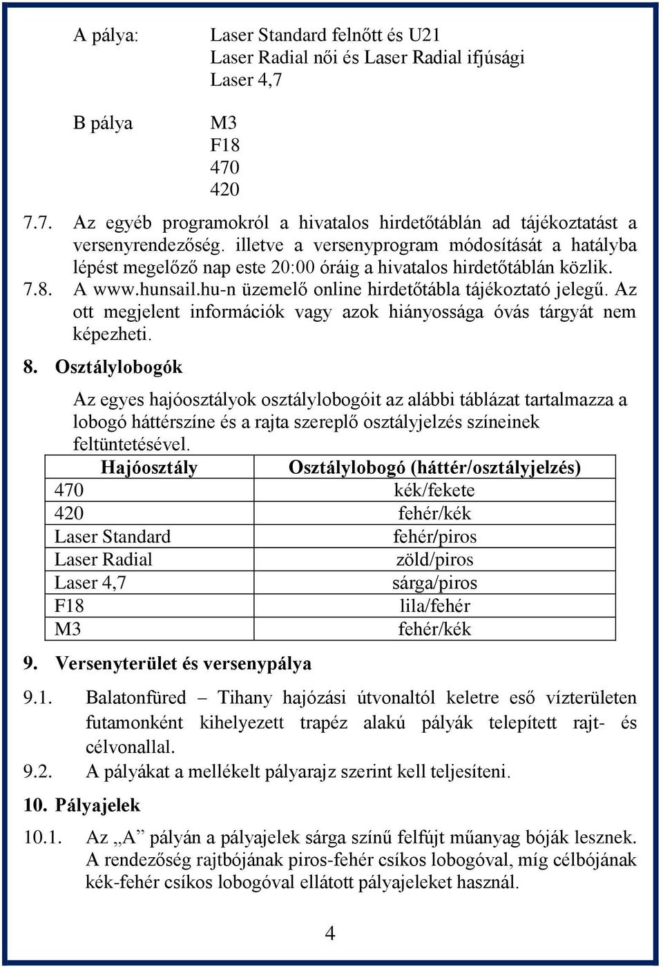 Az ott megjelent információk vagy azok hiányossága óvás tárgyát nem képezheti. 8.