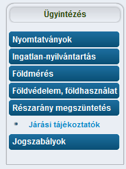 földhivatalok hivatalos honlapján,