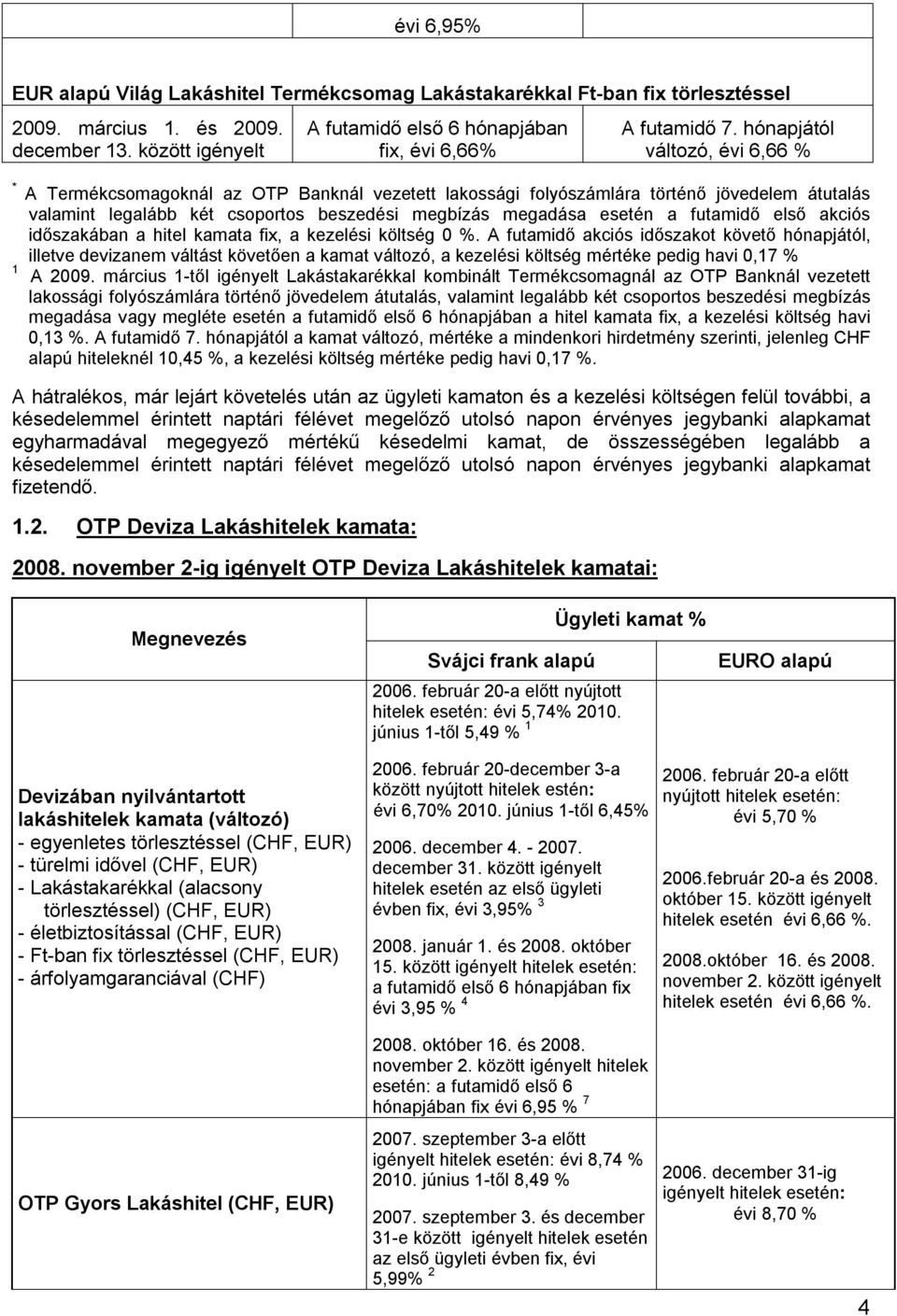 esetén a futamidő első akciós időszakában a hitel kamata fix, a kezelési költség 0 %.