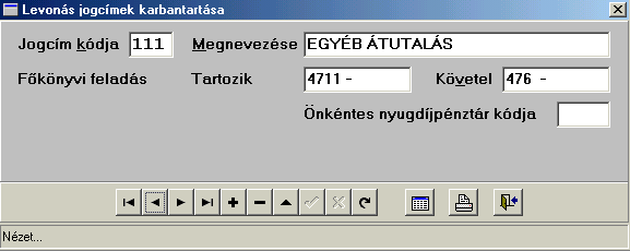 5/28 módosítjuk a beállítást, vagy pedig mínusz előjellel elszámoljuk a korábban számfejtetteket és egy új helyesen beállított jogcímen ismételten lerögzítjük.