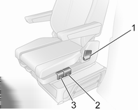 46 Ülések, biztonsági rendszerek A légrugós ülés deréktámasza A légrugós ülés rugózásának beállítása Elforgatható ülés beállítása Az ülés hosszanti beállítása A deréktámaszt állítsa be egyéni