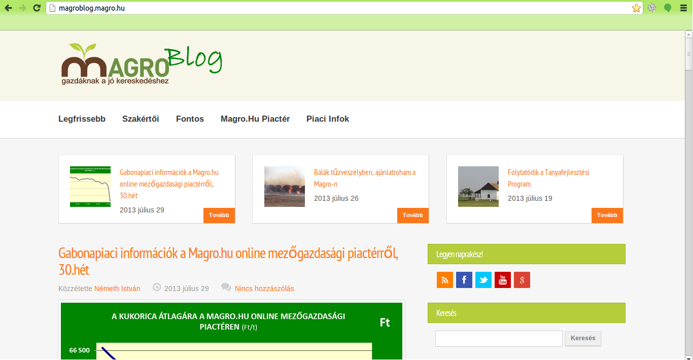 MagroBlog 2013. december 31-ig bevezető áron kínáljuk MagroBlog megjelenési lehetőségeinket: 1.