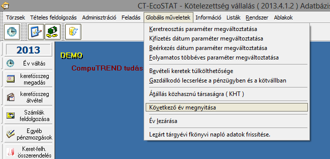 6.3 2013-as gazdálkodók 2014-es használata A programunkat több éve a használó Partnereinknél gyakran előfordul, hogy új évi számla rögzítés közben nem jelennek meg a gazdálkodóik.