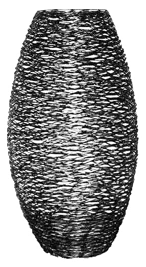 WIRE NÖVÉNYTARTÓ / TÉRDEKORÁCIÓS ELEM Kézzel készült, hajlított és hegesztett vas.