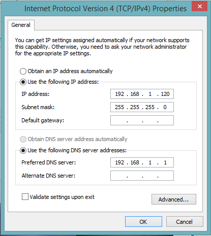 közvetlenül Ethernet kábelen keresztül és próbáljuk meg, így megkeresni.