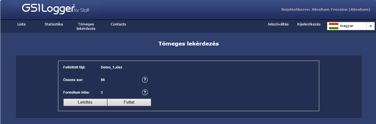 A kiválasztott fájl átnevezhető. Töltse ki a Cégnév mezőt annak a cégnek a nevével, amelyik a listát adta (opcionális).