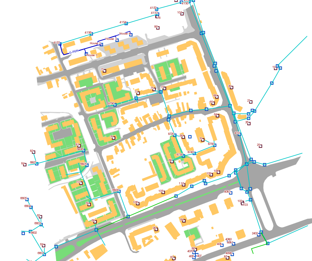 Map interface Dokumentáció térképi alapon A CabMap hálózat-dokumentációs szoftver egyik feladata a hálózati komponensek koordinátahelyes térképi megjelenítése.