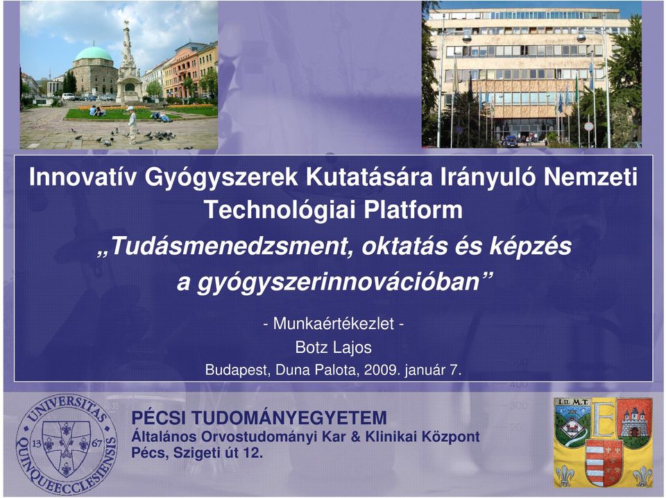 Munkaértékezlet - Botz Lajos Budapest, Duna Palota, 2009. január 7.