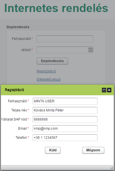 ISA - Regisztráció Új ISA partner regisztráció