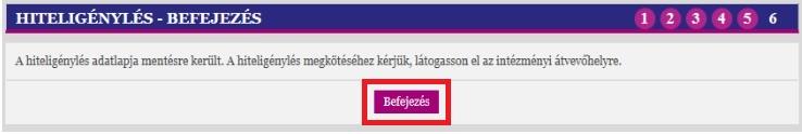 A 6. oldalon a Befejezés gombra kell kattintani.