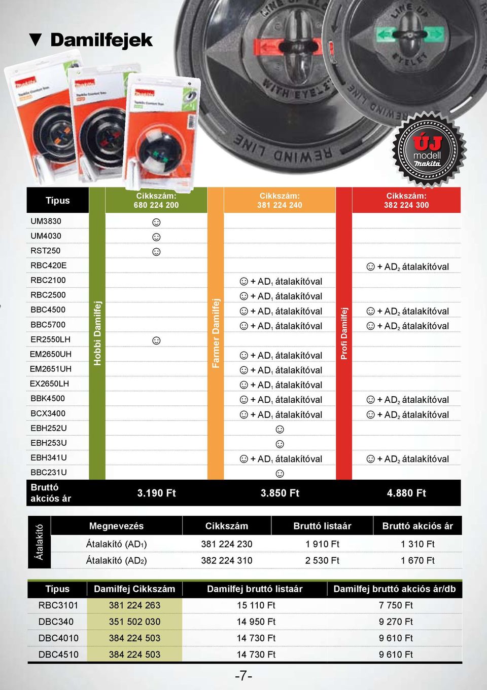 1 átalakítóval + AD 1 átalakítóval BBK4500 + AD 1 átalakítóval + AD 2 átalakítóval BCX3400 + AD 1 átalakítóval + AD 2 átalakítóval EBH252U EBH253U EBH341U + AD 1 átalakítóval + AD 2 átalakítóval