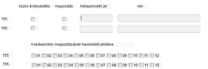 A program az eltartottak adatai és az év közben figyelembe vett családi járulékkedvezmény alapján kitölti a 22.,24. és 22. sorokat. Önök ha szükséges - ezt módosíthatják, a 23. sort kitölthetik.