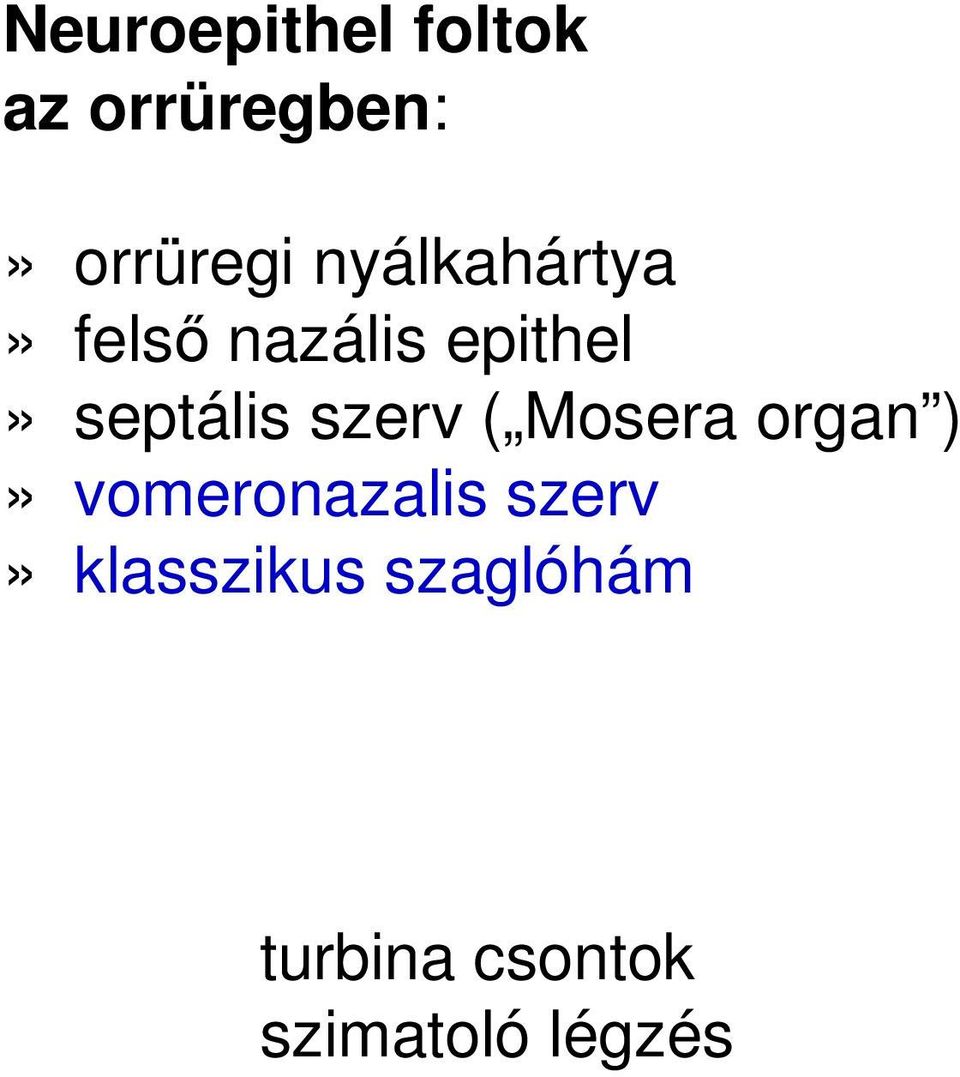 szerv ( Mosera organ )» vomeronazalis szerv»