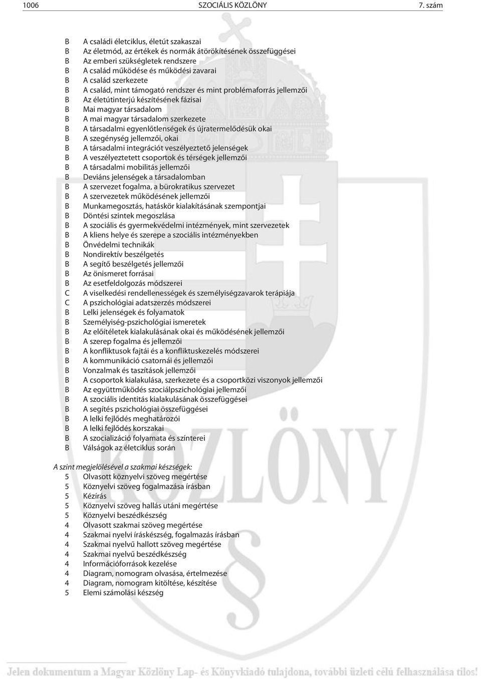 szerkezete A család, mint támogató rendszer és mint problémaforrás jellemzői Az életútinterjú készítésének fázisai Mai magyar társadalom A mai magyar társadalom szerkezete A társadalmi