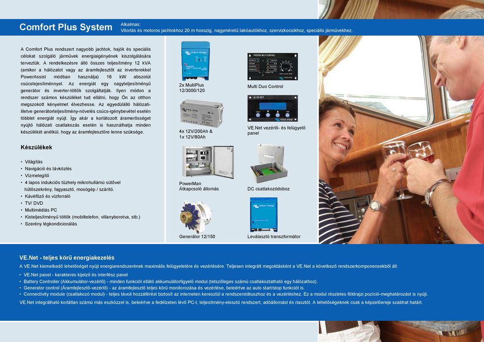 A rendelkezésre álló összes teljesítmény 12 kva (amikor a hálózatot vagy az áramfejlesztőt az inverterekkel PowerAssist módban használja) 16 kw abszolút csúcstejesítménnyel.
