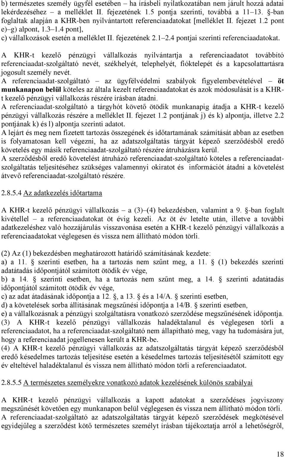 4 pontjai szerinti referenciaadatokat.