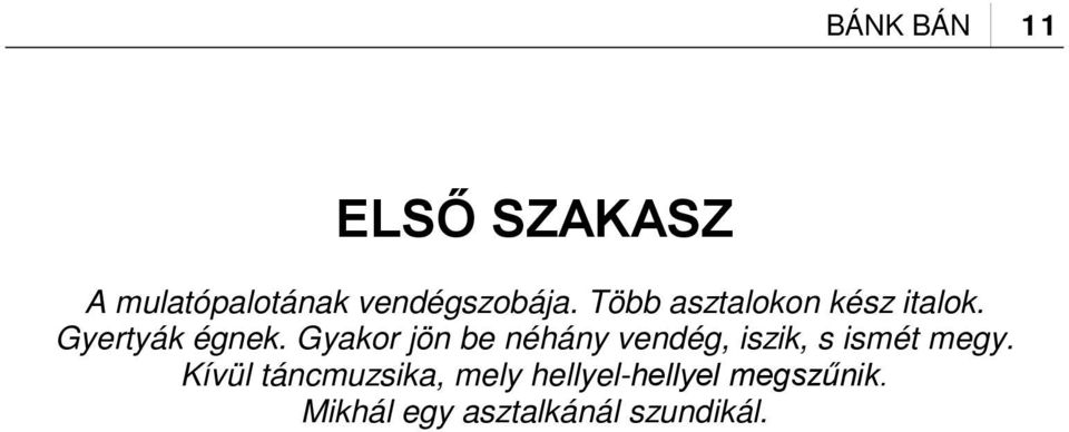 Gyakor jön be néhány vendég, iszik, s ismét megy.