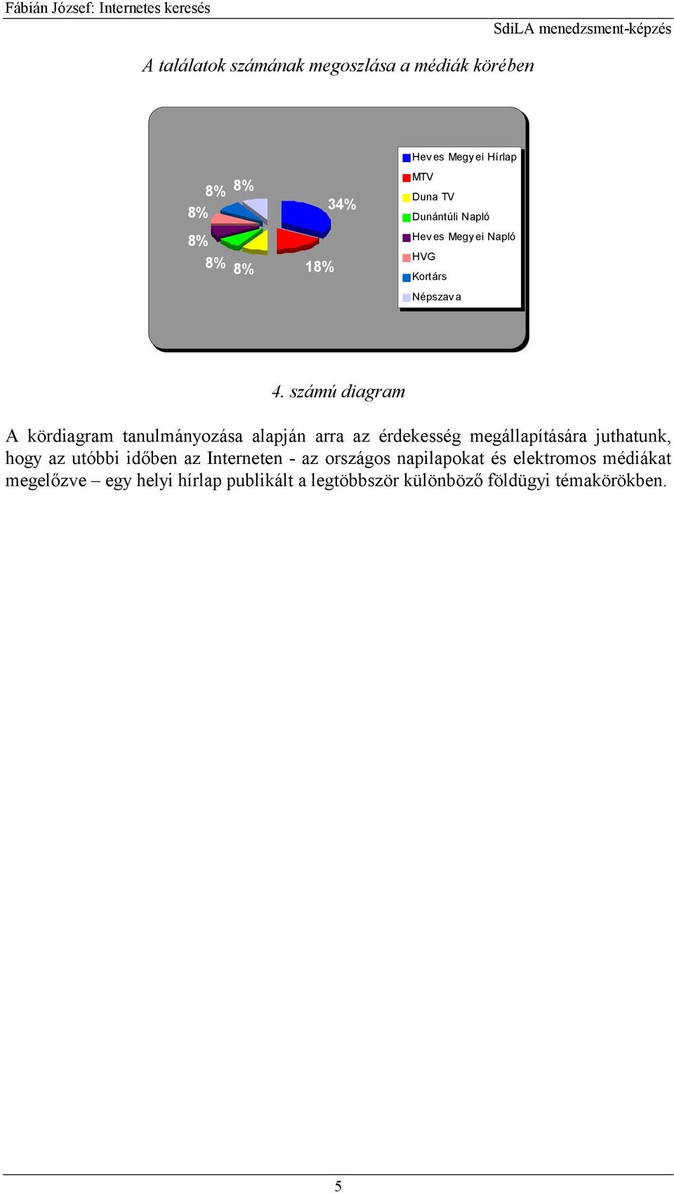 számú diagram A kördiagram tanulmányozása alapján arra az érdekesség megállapítására juthatunk, hogy az