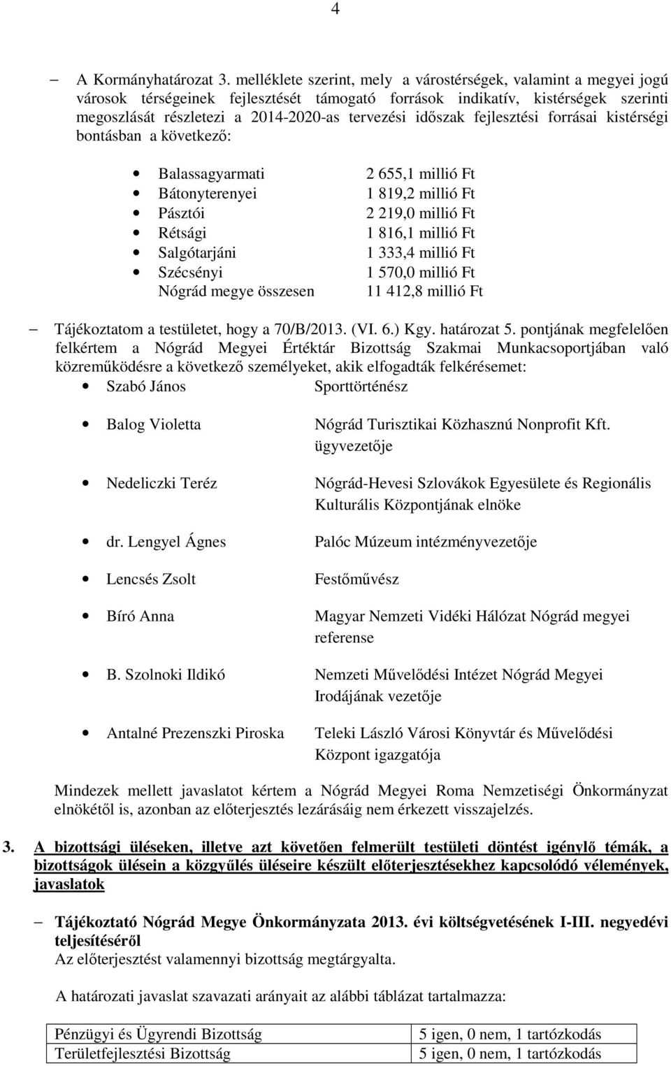 időszak fejlesztési forrásai kistérségi bontásban a következő: Balassagyarmati 2 655,1 millió Ft Bátonyterenyei 1 819,2 millió Ft Pásztói 2 219,0 millió Ft Rétsági 1 816,1 millió Ft Salgótarjáni 1