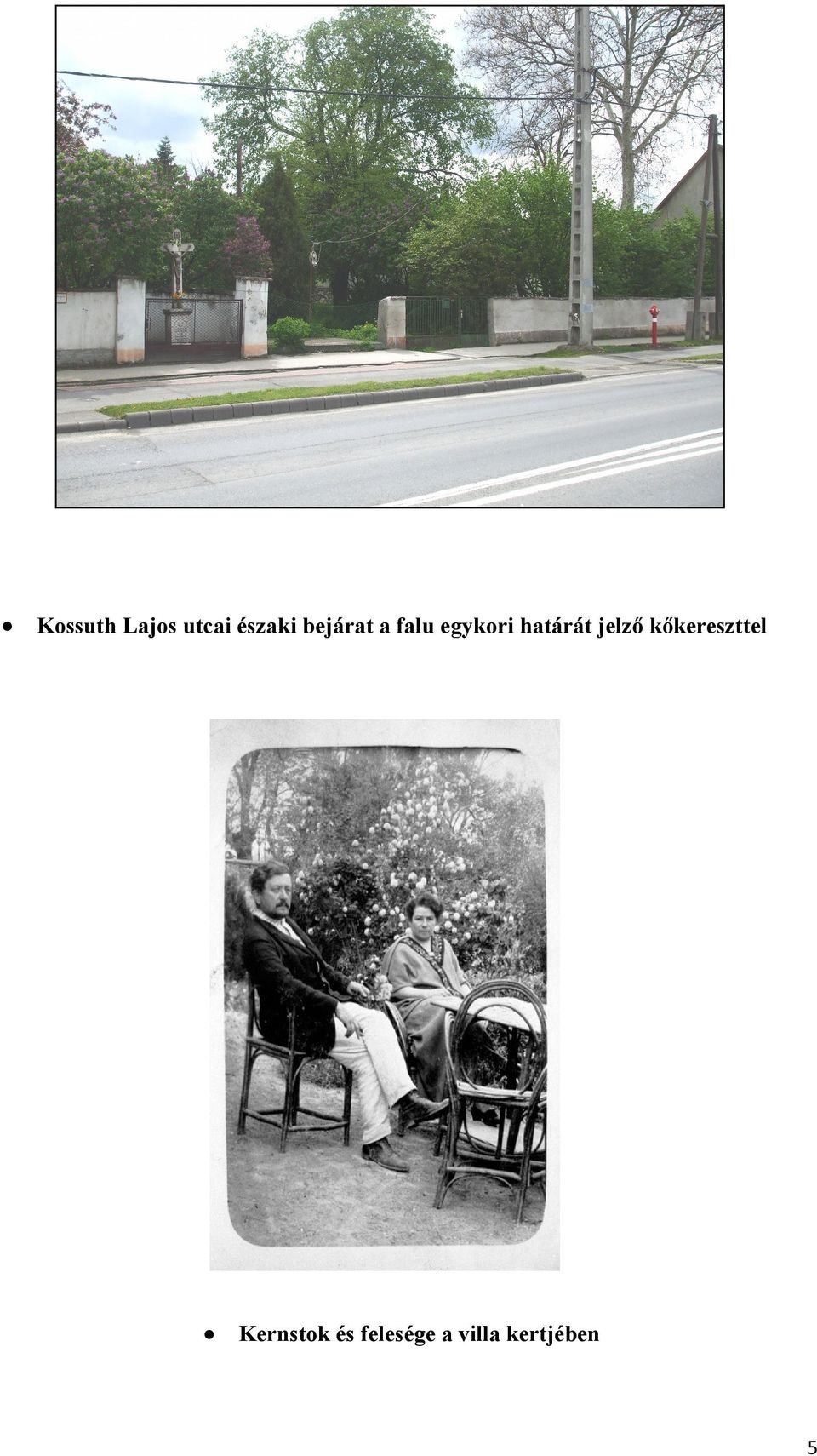 határát jelző kőkereszttel